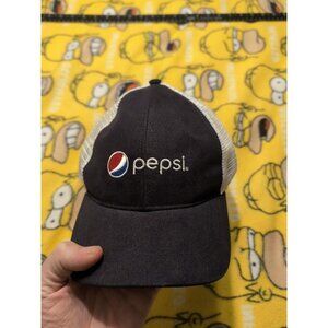 Pepsi Hat Cap Trucker Mesh Back Snapback Navy Sodagear